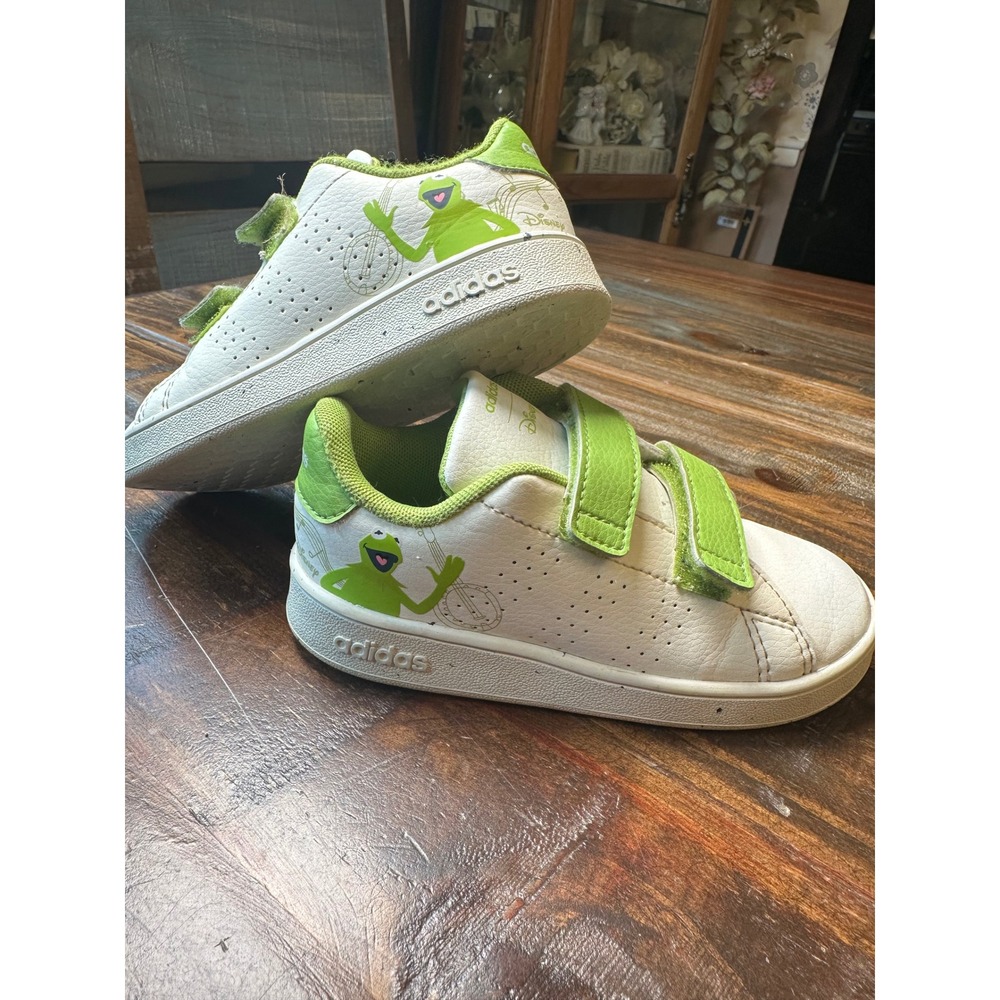 Adidas X Disney Advantage Muppets Trainers Kermit the Frog Sz 9K Toddler Sneaker